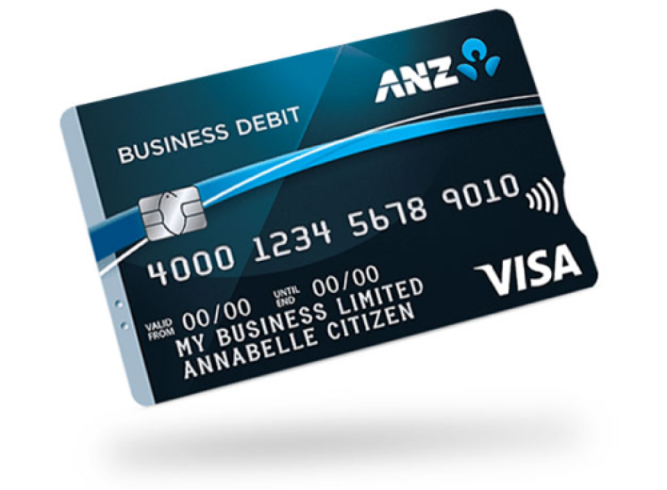 ANZ Business Visa debit card example