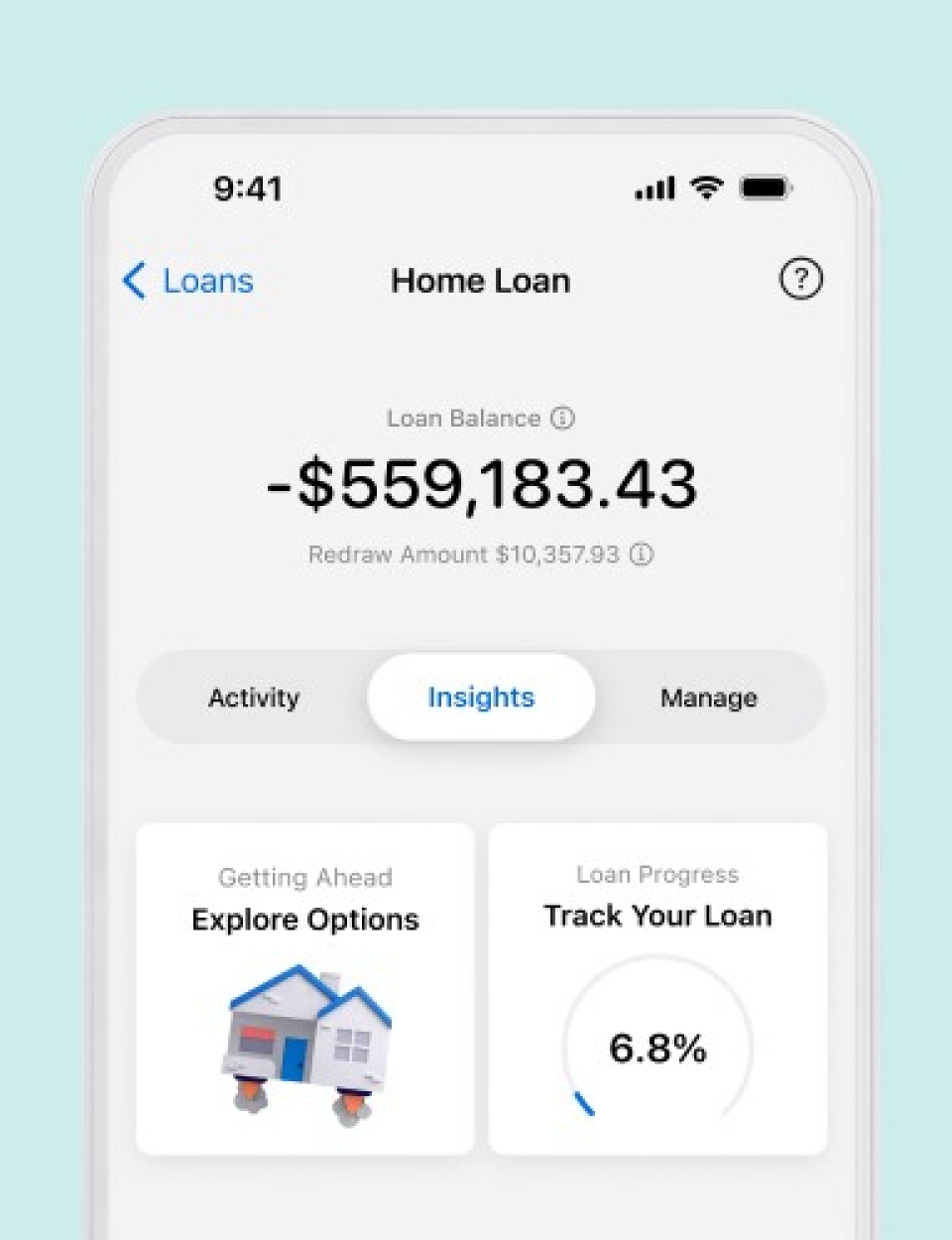 ANZ Plus illustration of mobile phone with account details