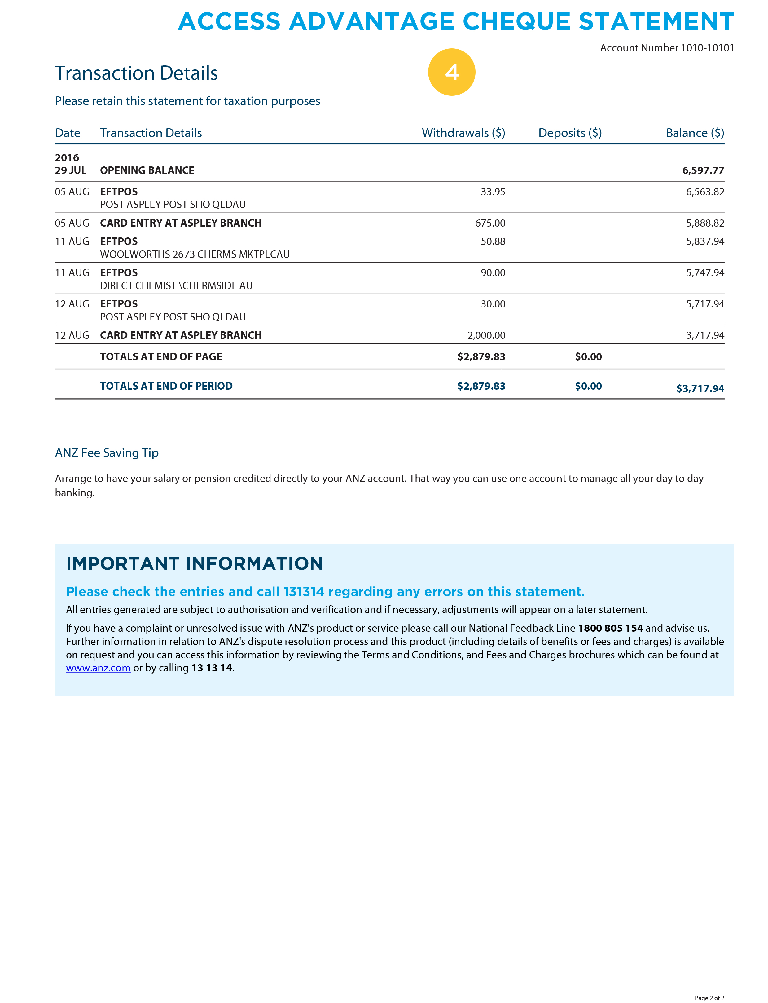 anz personal statement of financial position form